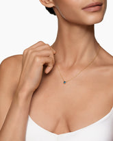 Micro Chatelaine® Pendant Necklace in 18K Yellow Gold with Hampton Blue Topaz, 5mm